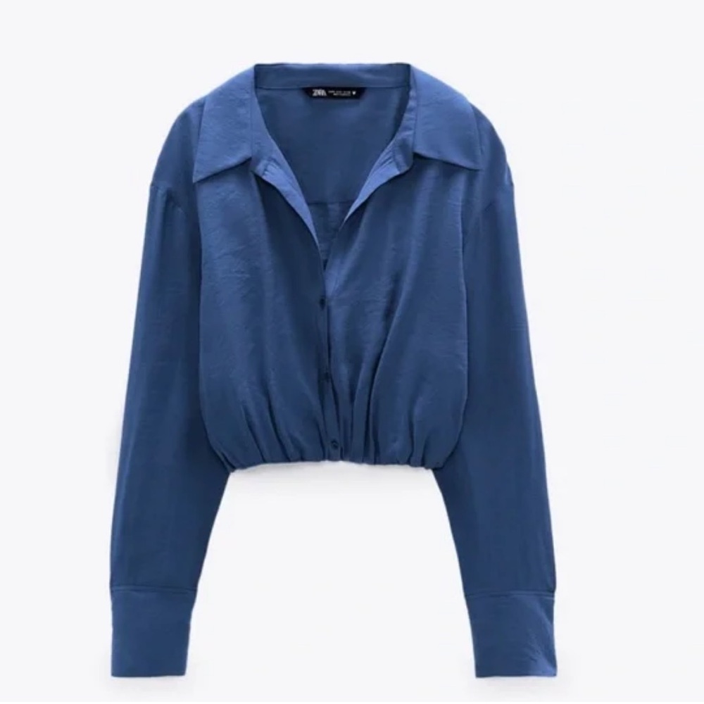Zara crop top blouse size x small